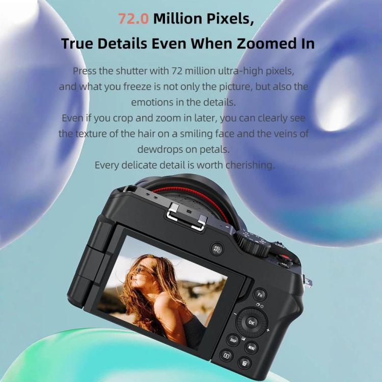 Videocámara digital WiFi G650 5K / 72MP con pantalla IPS de 2,8 pulgadas y zoom óptico de 12x., G650