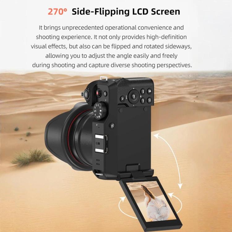 Videocámara digital WiFi G650 5K / 72MP con pantalla IPS de 2,8 pulgadas y zoom óptico de 12x., G650