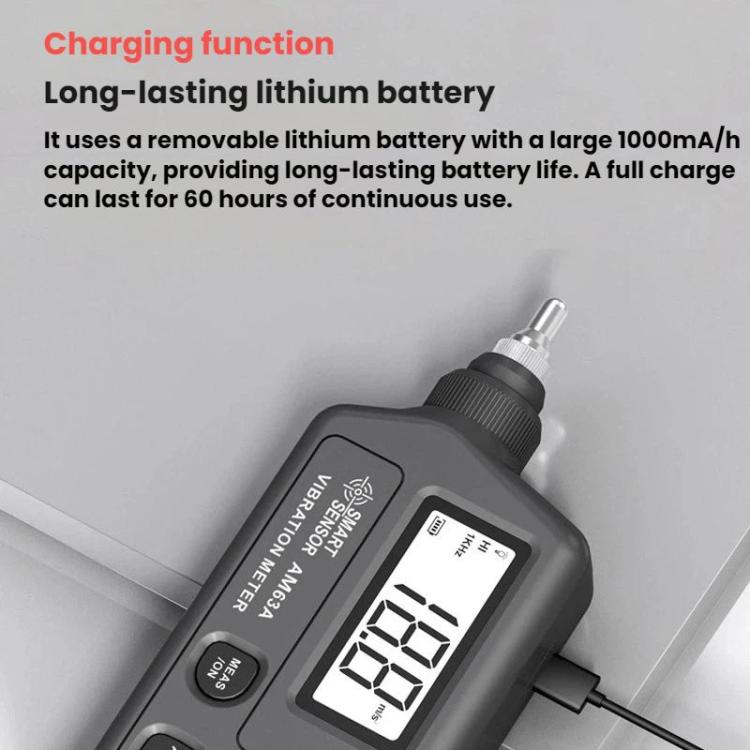 Medidor de vibración de motor portátil de alta precisión SMART SENSOR, a prueba de explosiones y de mano., SMART SENSOR AM63A
