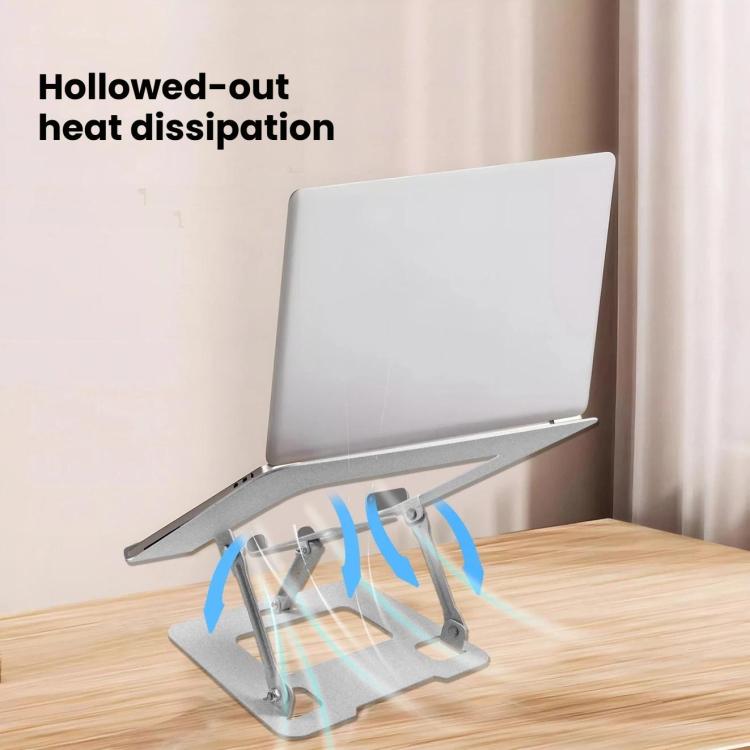 Soporte elevador plegable 2 en 1 para portátil y tableta con soporte para teléfono, soporte ergonómico ajustable para ordenador de escritorio., K99 Silver, K99 Black