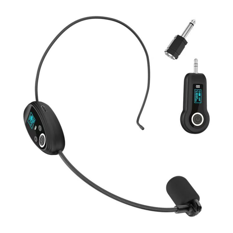 Auriculares con micrófono inalámbrico K-06 2.4G montados en la cabeza y con amplificador., 1 in 1, 1 in 2