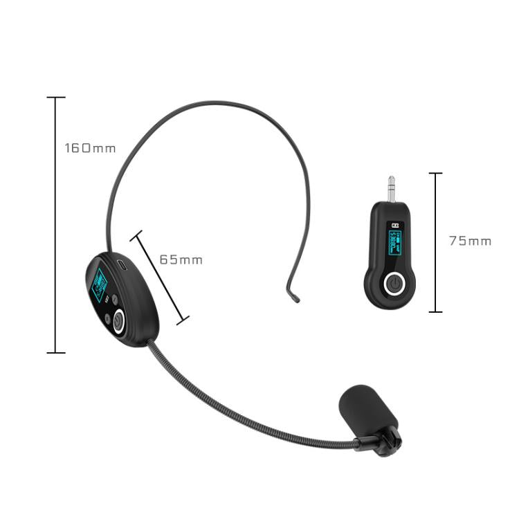 Auriculares con micrófono inalámbrico K-06 2.4G montados en la cabeza y con amplificador., 1 in 1, 1 in 2