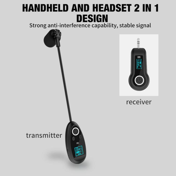 Auriculares con micrófono inalámbrico K-06 2.4G montados en la cabeza y con amplificador., 1 in 1, 1 in 2