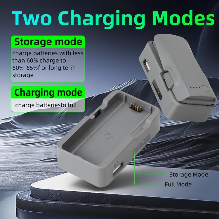 Cargador USB de almacenamiento de batería de un solo puerto YX, For DJI Neo 2