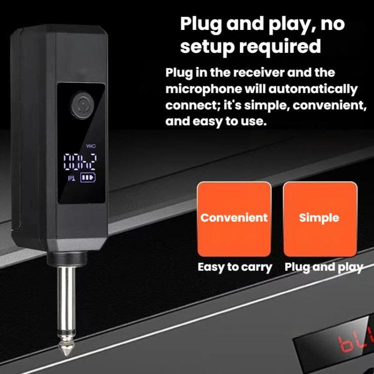 Micrófono de condensador inalámbrico de mano DIYO-1136 con indicador de batería, micrófono para enseñanza y amplificador de voz., 1 in 1 6.5mm, 1 in 2 6.5mm, 1 in 1 3.5mm, 1 in 2 3.5mm