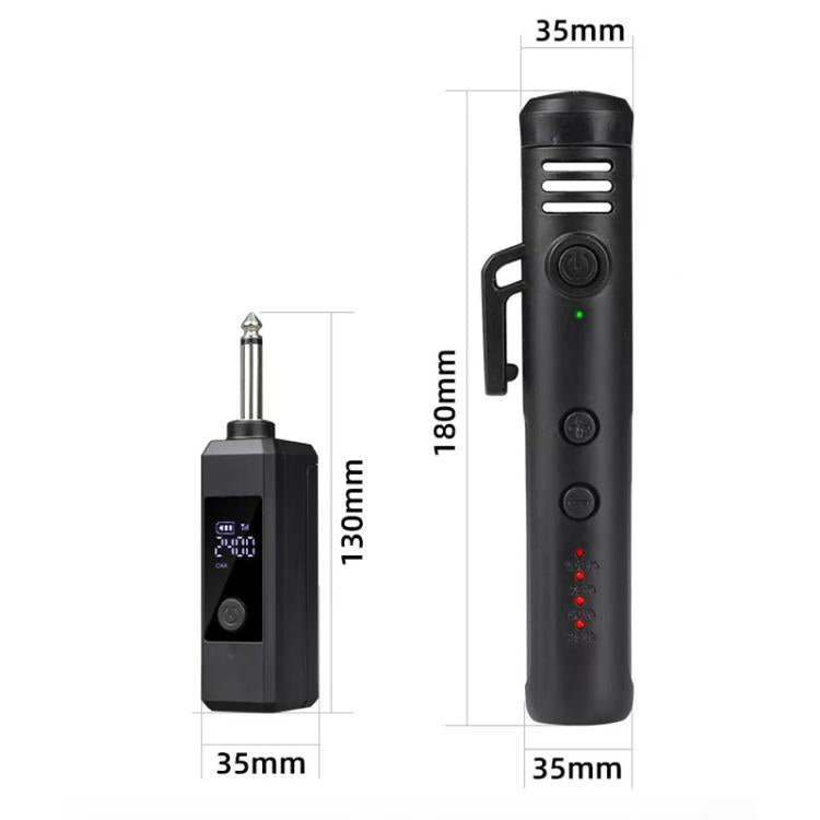 Micrófono de condensador inalámbrico de mano DIYO-1136 con indicador de batería, micrófono para enseñanza y amplificador de voz., 1 in 1 6.5mm, 1 in 2 6.5mm, 1 in 1 3.5mm, 1 in 2 3.5mm