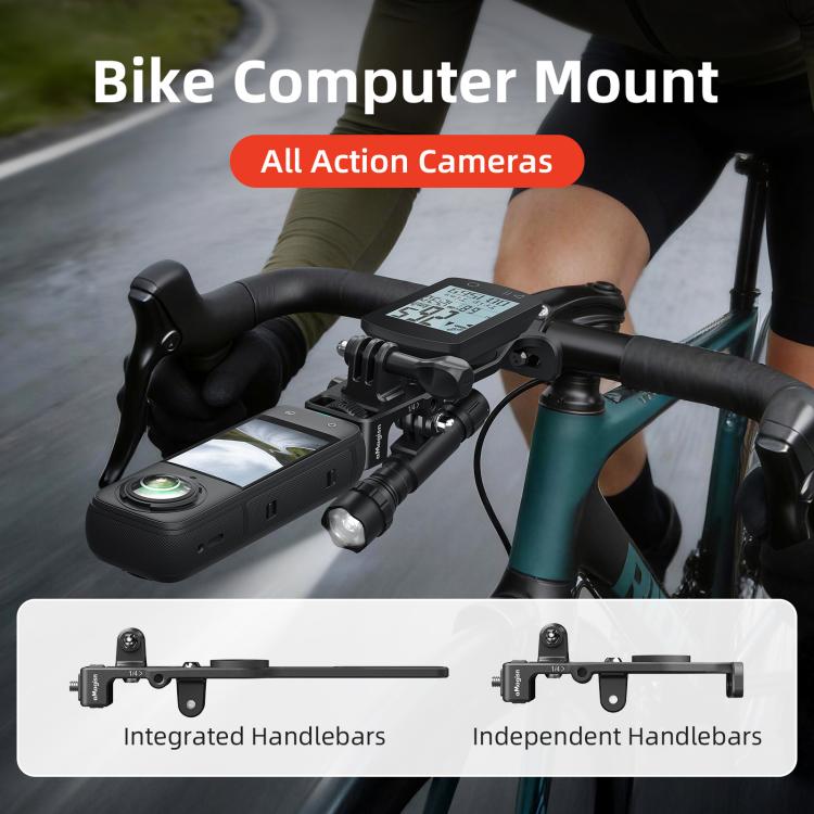 Soporte para velocímetro de cámara de acción para ciclismo, aMagisn BR01 Independent Handlebars, aMagisn BR02 Integrated Handlebars