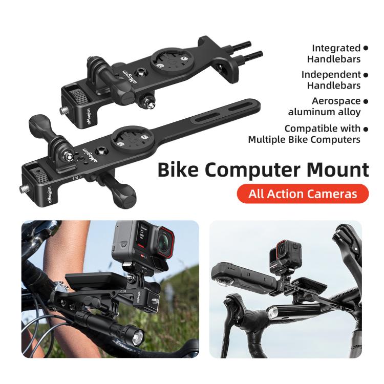 Soporte para velocímetro de cámara de acción para ciclismo, aMagisn BR01 Independent Handlebars, aMagisn BR02 Integrated Handlebars