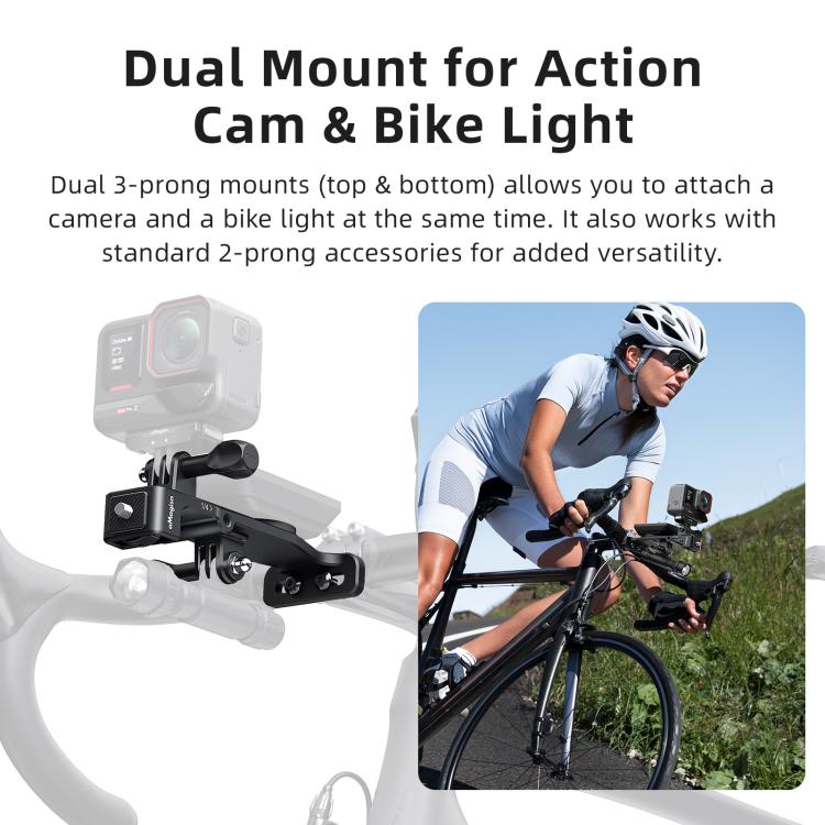 Soporte para velocímetro de cámara de acción para ciclismo, aMagisn BR01 Independent Handlebars, aMagisn BR02 Integrated Handlebars