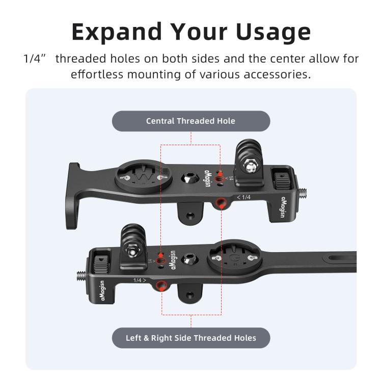 Soporte para velocímetro de cámara de acción para ciclismo, aMagisn BR01 Independent Handlebars, aMagisn BR02 Integrated Handlebars