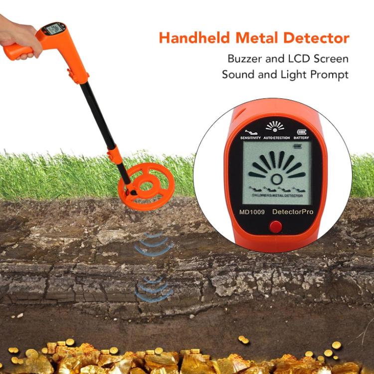Juguete detector de metales para niños, ideal para entretenimiento al aire libre.
