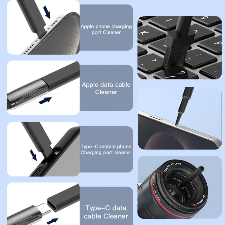 Kit de limpieza de teclado 22 en 1 con estuche magnético para guardar reposamuñecas Herramientas para teclados mecánicos, portátiles, teléfonos,