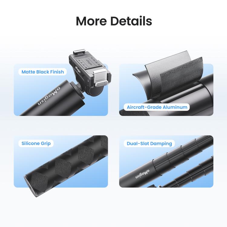 Estabilizador de palo selfie de liberación rápida de 120 cm, para DJI Osmo 360 / Action 5 Pro / Action 4 / Action 3, PD16