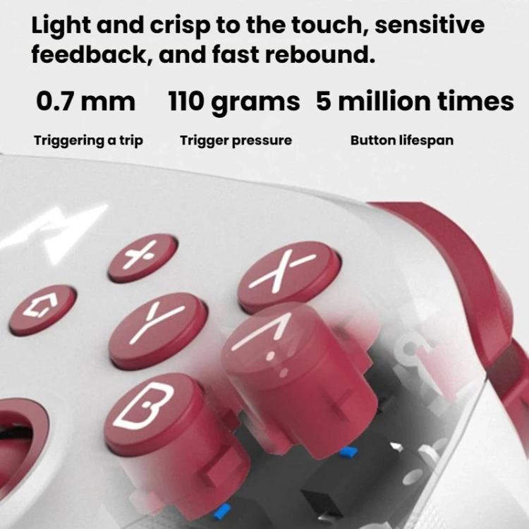 Mando de juego con vibración HD Chitu para Nintendo Steam/Android MOBAPAD, White