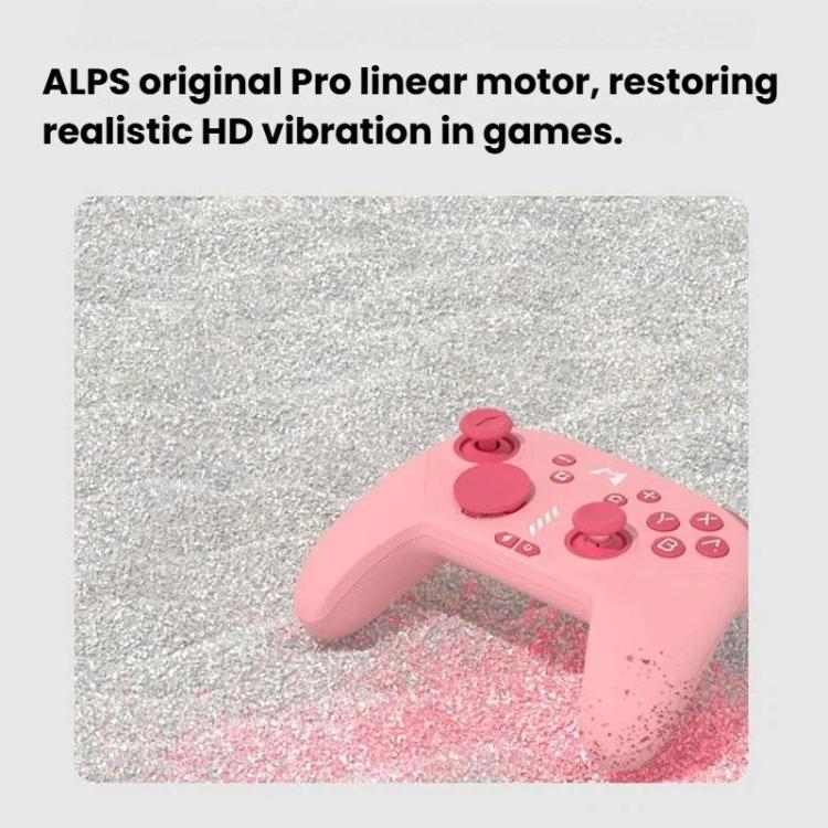 Mando de juegos inalámbrico Bluetooth con vibración Chitu HD para Steam MOBAPAD, Pink