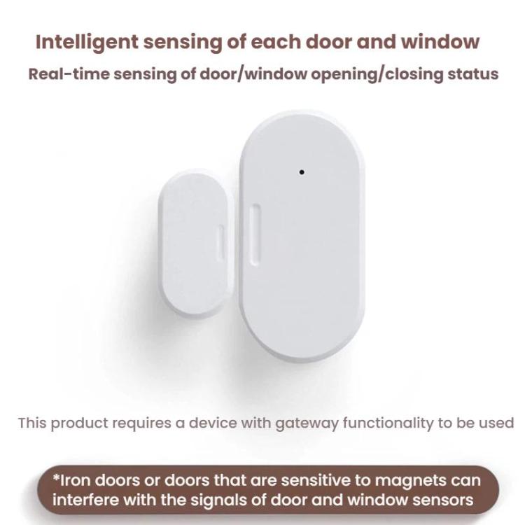 Sensor inteligente Zigbee 2 en 1 para puertas y ventanas, compatible con Home Assistant., ZG-102Z