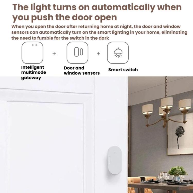 Sensor inteligente Zigbee 2 en 1 para puertas y ventanas, compatible con Home Assistant., ZG-102Z