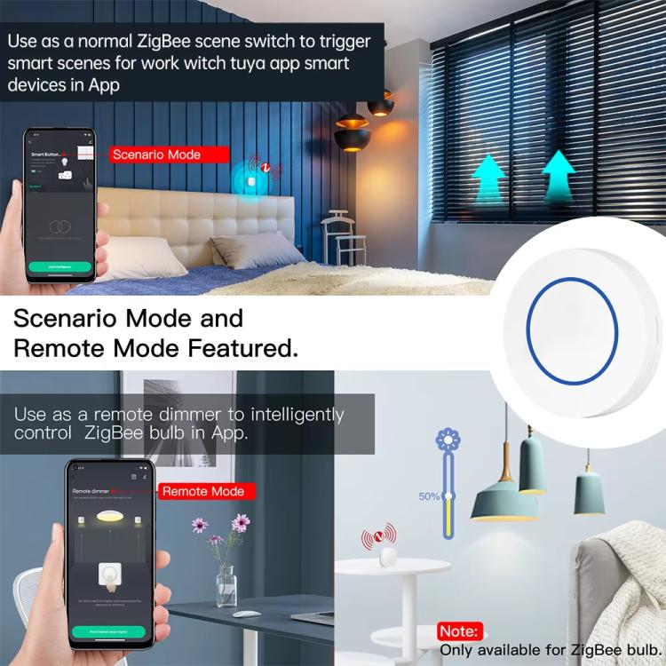 Interruptor inalámbrico Zigbee para hogares inteligentes, ZG-101ZL