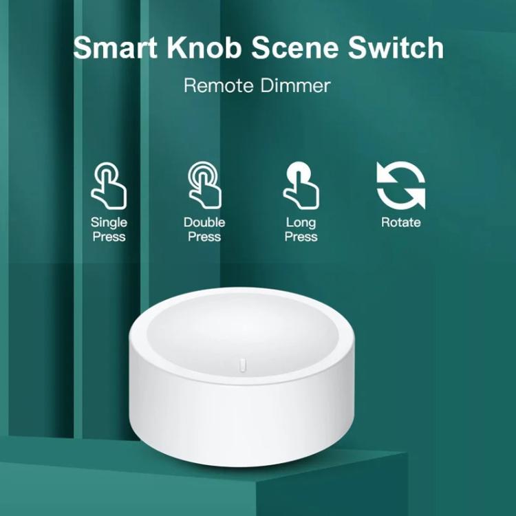 Botón giratorio Zigbee, interruptor magnético adhesivo para escenas, fácil instalación, atenuación de escenas, compatible con Home Assistant., ZG-101ZD