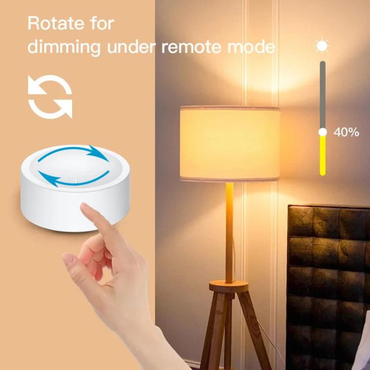 Botón giratorio Zigbee, interruptor magnético adhesivo para escenas, fácil instalación, atenuación de escenas, compatible con Home Assistant., ZG-101ZD
