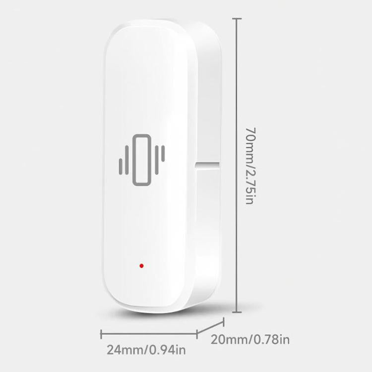 Sensor de movimiento por vibración Zigbee inteligente, control por aplicación, protección de seguridad, alarma de movimiento y choque, ZG-103ZL