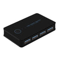 Conmutador para compartir ordenador KM-U204A, que incluye teclado, ratón, USB y concentrador de impresora., USB 3.0 2 Input 4 Output, USB 3.0 2 Input 1 Output, USB 2.0 2 Input 4 Output, USB 2.0 2 Input 1 Output