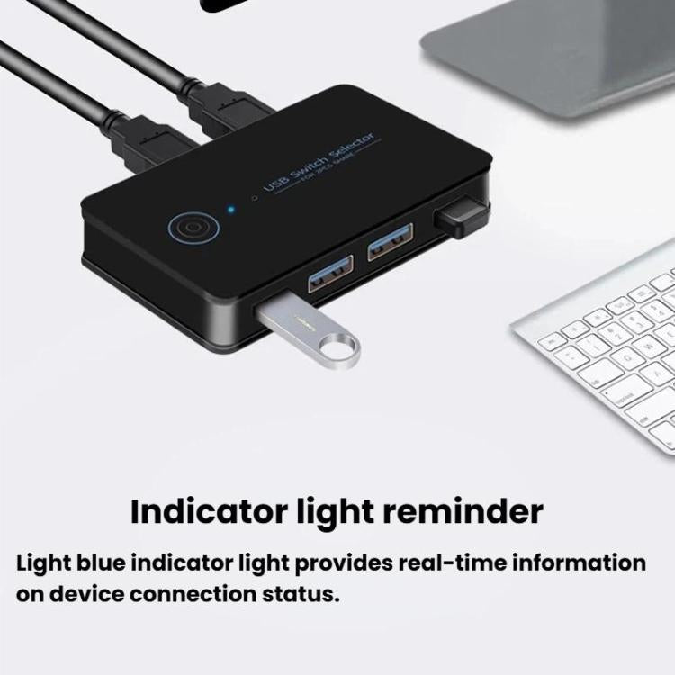 Conmutador para compartir ordenador KM-U204A, que incluye teclado, ratón, USB y concentrador de impresora., USB 3.0 2 Input 4 Output, USB 3.0 2 Input 1 Output, USB 2.0 2 Input 4 Output, USB 2.0 2 Input 1 Output