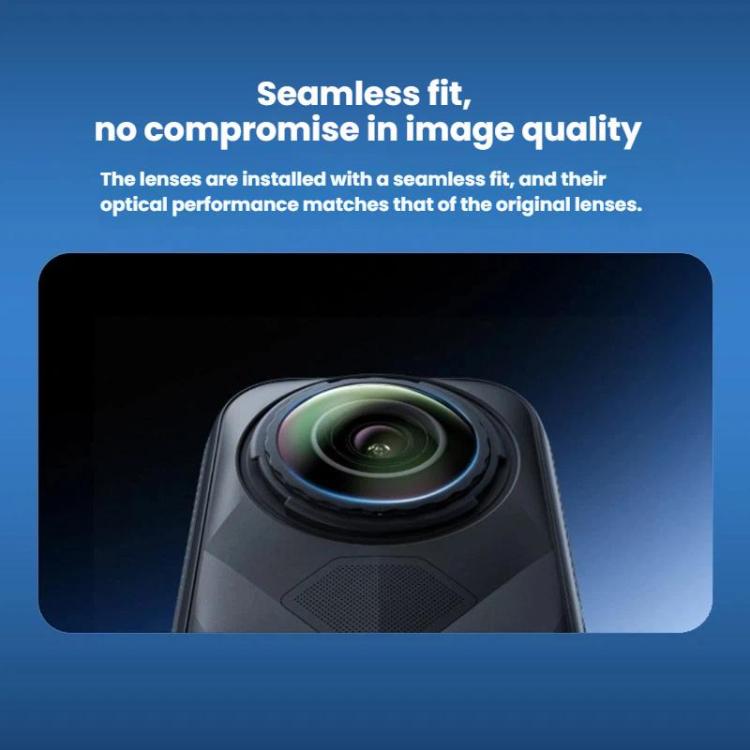 Kit de lentes de repuesto para Insta360 X5 con herramientas para un fácil cambio de lente y protección.