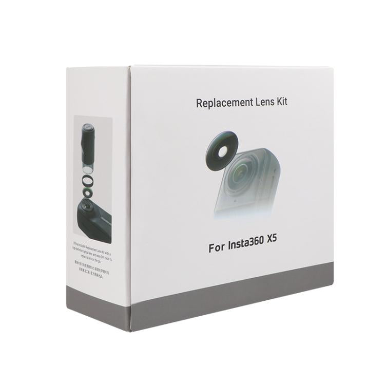 Kit de lentes de repuesto para Insta360 X5 con herramientas para un fácil cambio de lente y protección.