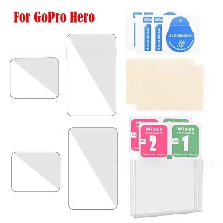 Protector de pantalla de vidrio templado antiarañazos para GoPro HERO 4K 2024, 2 Sets