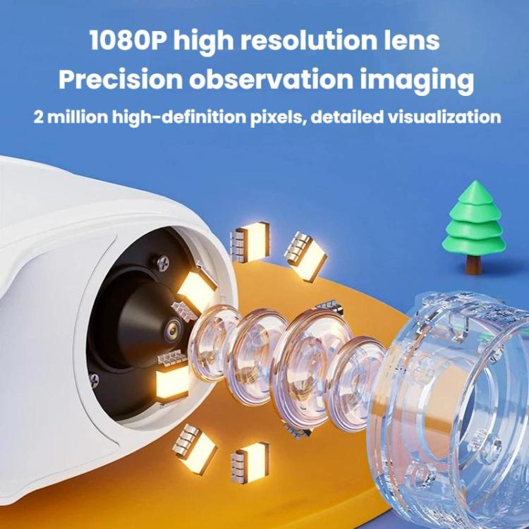 Microscopio digital portátil IPS de 2 pulgadas para niños, con enfoque manual y luz.