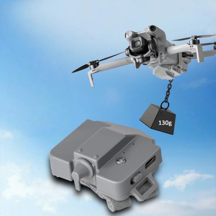 Disparador aéreo recargable YX para DJI Mini 5 Pro / Mini 4 Pro, con capacidad de hasta 130 g.