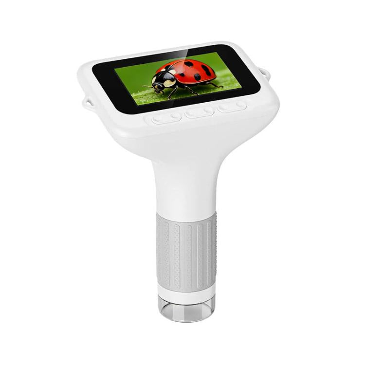Microscopio digital portátil H385 de 3 pulgadas con pantalla IPS, enfoque manual y luz para niños.