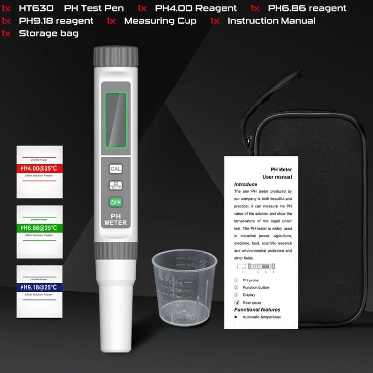 Analizador de pH de alta precisión y de calidad del agua, HABOTEST HT630A, HABOTEST HT630B