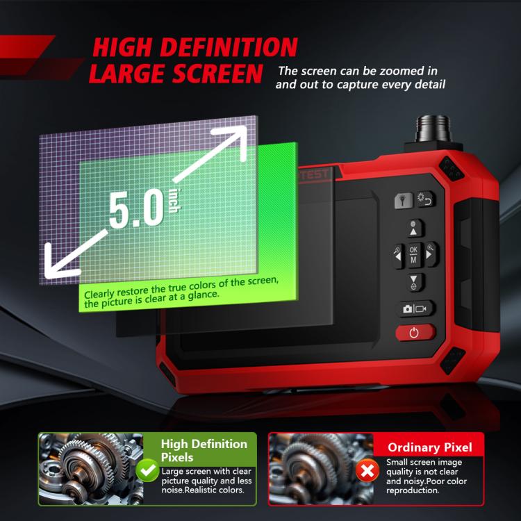 Instrumento de inspección de tuberías con cámara HD endoscópica industrial, HABOTEST HT669A, HABOTEST HT669A-PRO