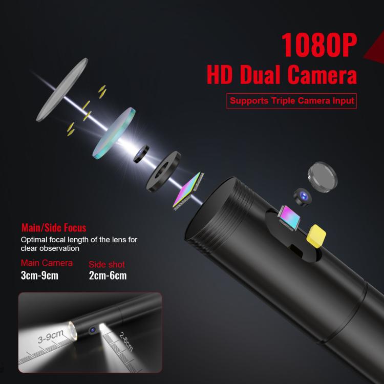 Instrumento de inspección de tuberías con cámara HD endoscópica industrial, HABOTEST HT669A, HABOTEST HT669A-PRO