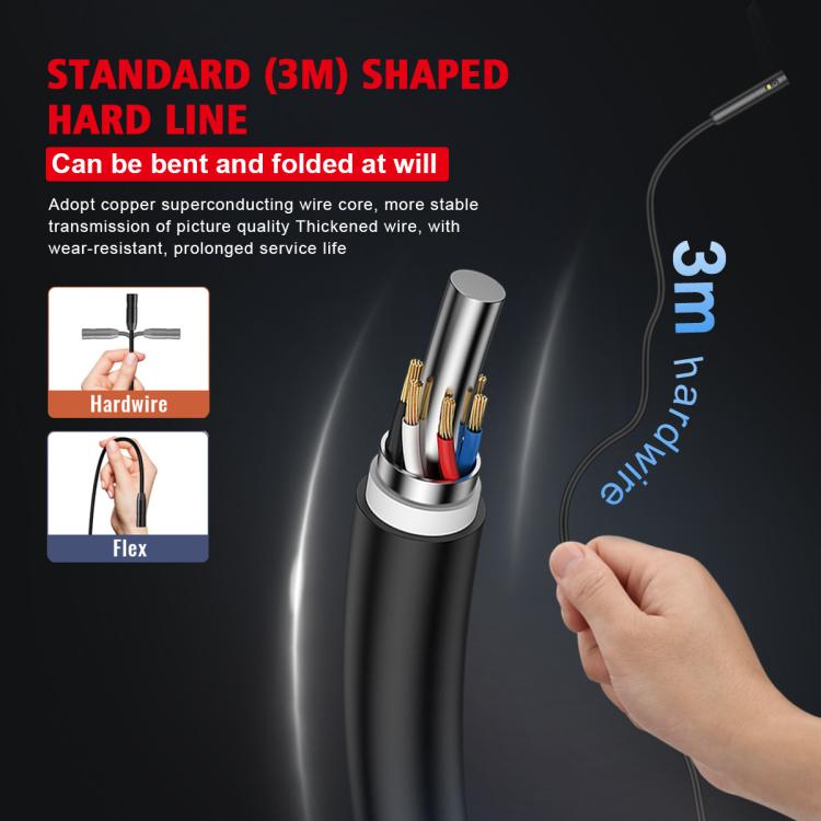 Instrumento de inspección de tuberías con cámara HD endoscópica industrial, HABOTEST HT669A, HABOTEST HT669A-PRO