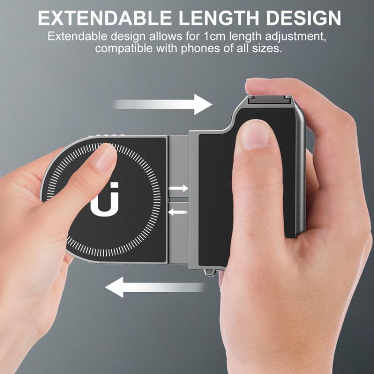 Empuñadura estabilizadora magnética retráctil Desiontal GP-06 para teléfonos móviles, ideal para transmisiones en vivo y selfies al aire libre., GP-06