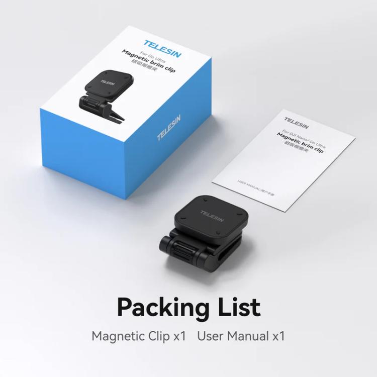 Clip giratorio magnético TELESIN para cámara Insta360 Go Ultra, accesorio de montaje para tapa con vista en primera persona.