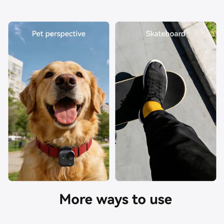 Clip giratorio magnético TELESIN para cámara Insta360 Go Ultra, accesorio de montaje para tapa con vista en primera persona.