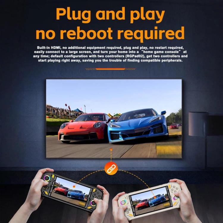 Consola de juegos portátil RG56 PRO de 5,5 pulgadas con sistema EmuELEC, salida HDMI para TV y conectividad WiFi., 64G, 128G