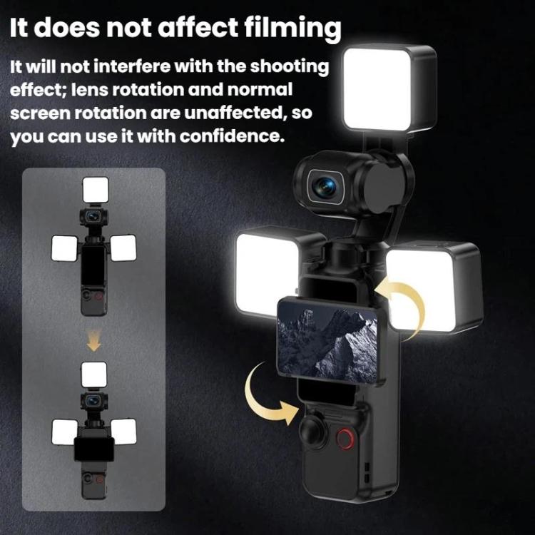 Luz de relleno magnética de liberación rápida Desiontal PM-06 para DJI Osmo Pocket 3, luz portátil para cámaras de acción., PM-06