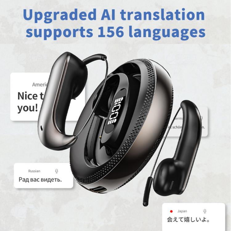 Auriculares inalámbricos Bluetooth 6.0 supraaurales X56 con traducción inteligente mediante IA en 156 idiomas.