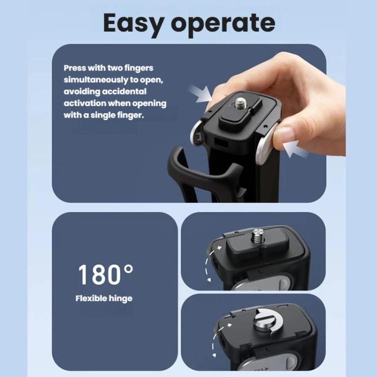 Empuñadura plegable TELESIN para Insta360 X5/X4 con trípode integrado.