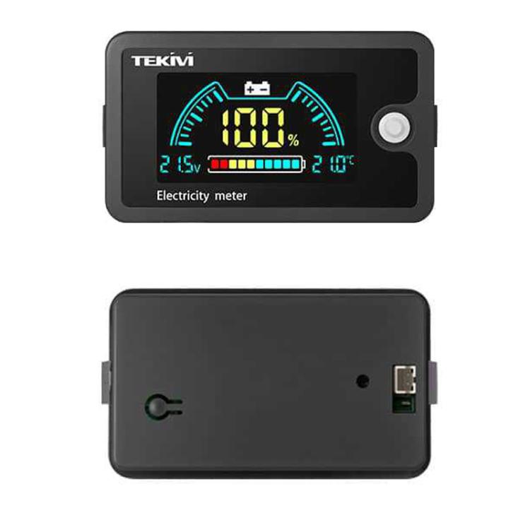 Pantalla digital LCD para alimentación por batería de dos cables TEKM de 8-100 V