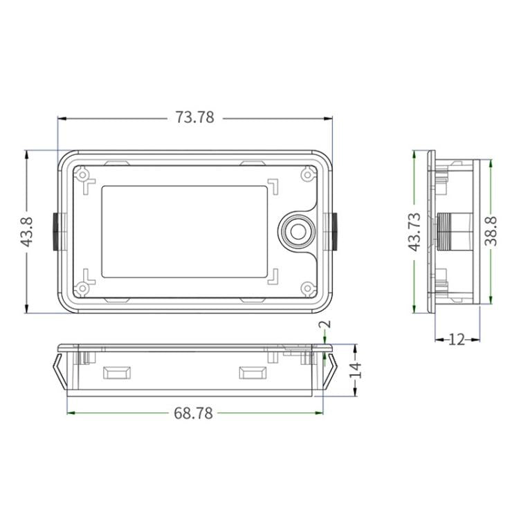 Pantalla digital LCD para alimentación por batería de dos cables TEKM de 8-100 V