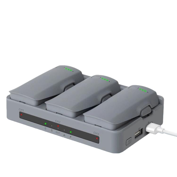 Para DJI Neo 2 YX, concentrador de carga de baterías triples con carga rápida PD de 65 W y gestión de energía de 3 canales.
