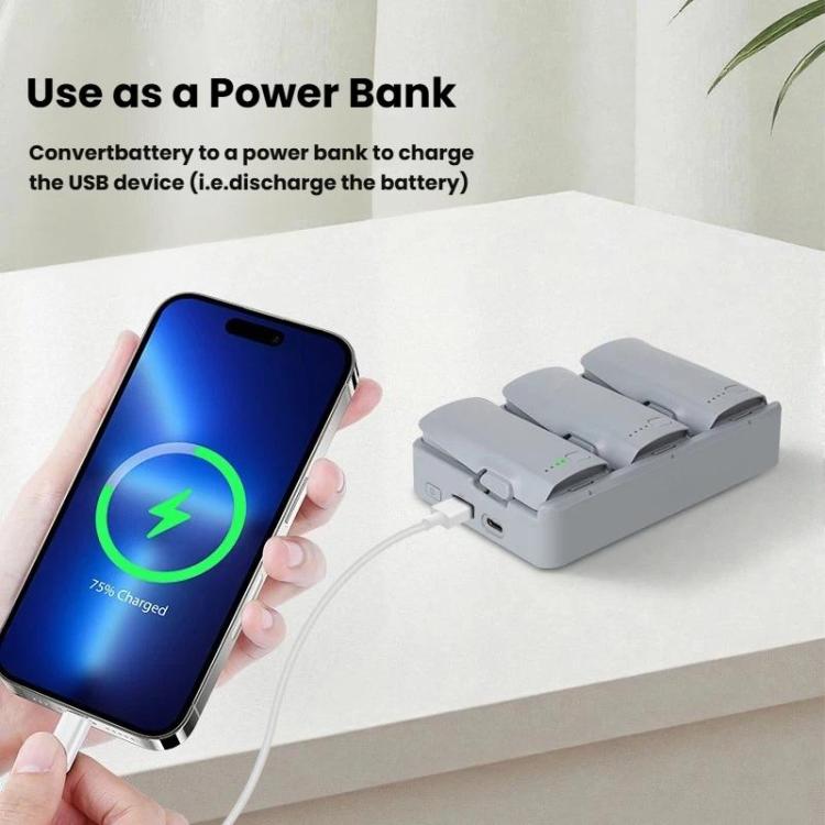 Para DJI Neo 2 YX, concentrador de carga de baterías triples con carga rápida PD de 65 W y gestión de energía de 3 canales.