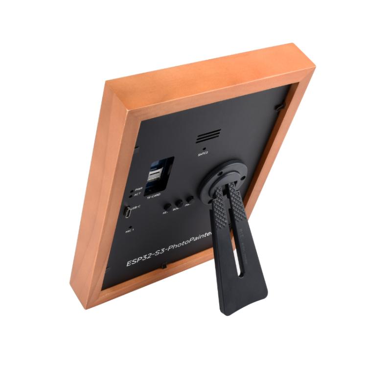 Pantalla E6 a todo color de 7,3 pulgadas WAVESHARE ESP32-S3 con marco de madera maciza y resolución de 800 × 480., 32408