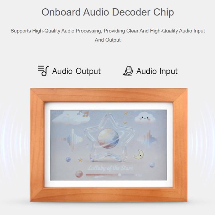 Pantalla E6 a todo color de 7,3 pulgadas WAVESHARE ESP32-S3 con marco de madera maciza y resolución de 800 × 480., 32408